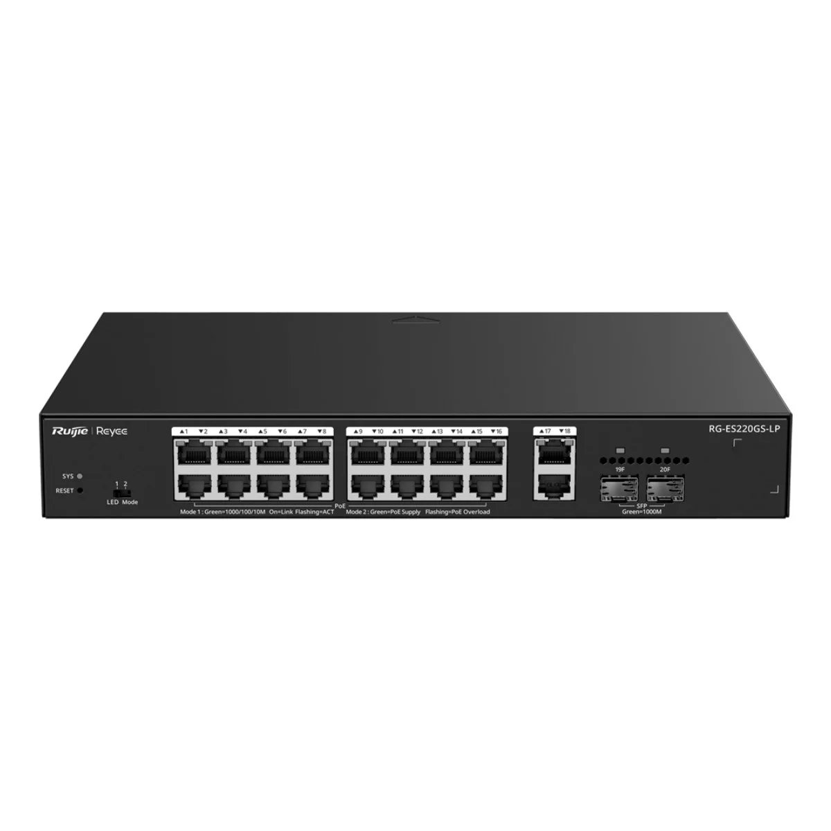 REYEE by RUIJIE 18-Port Gigabit PoE Switch - RG-ES220GS-LP