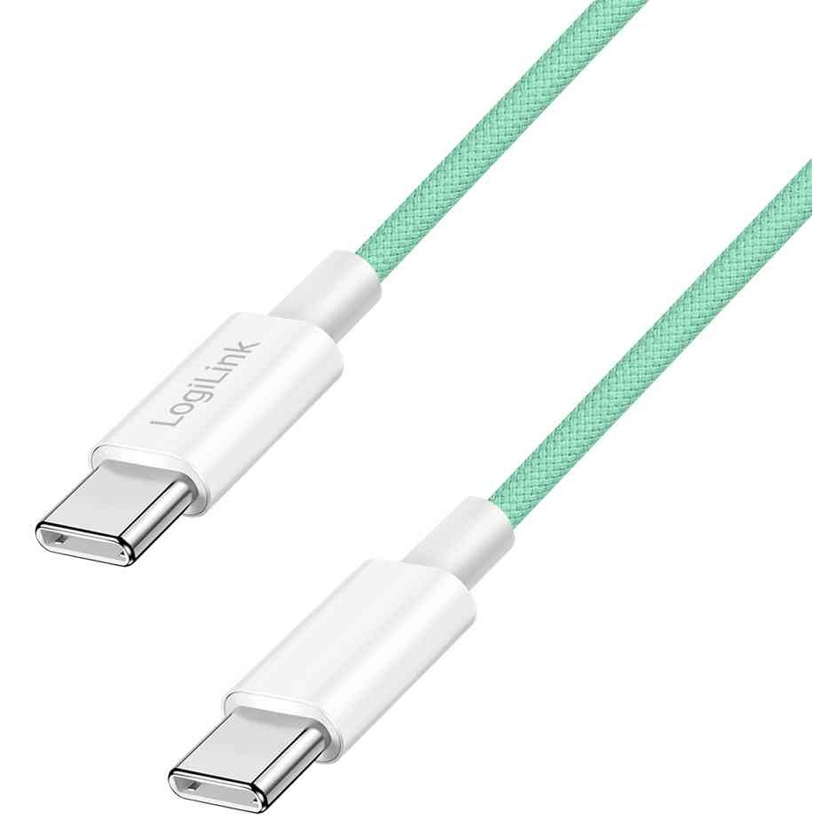 Cable Logilink USB 2.0, USB-C - USB-C, 1,5 m, Verde