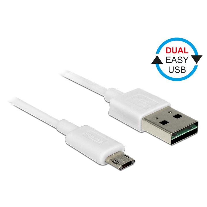 Cable Delock EASY-USB - USB a Micro-USB B (M) - 50 cm - Conectores reversibles