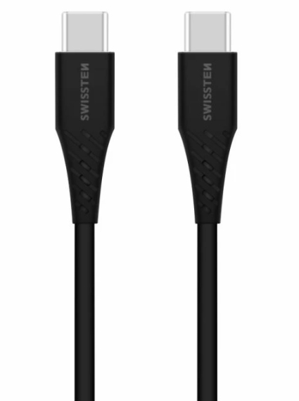 Cable USB-C Swissten 1,2 m Negro