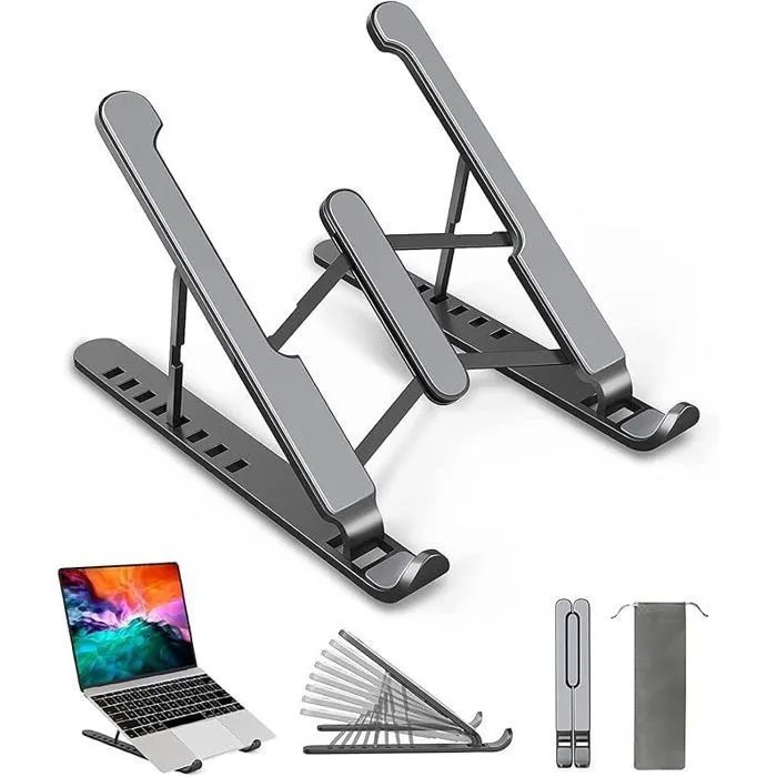 Laptop Stand - Oui - 8 Adjustable Positions - Anti-Slip ABS - Compatible