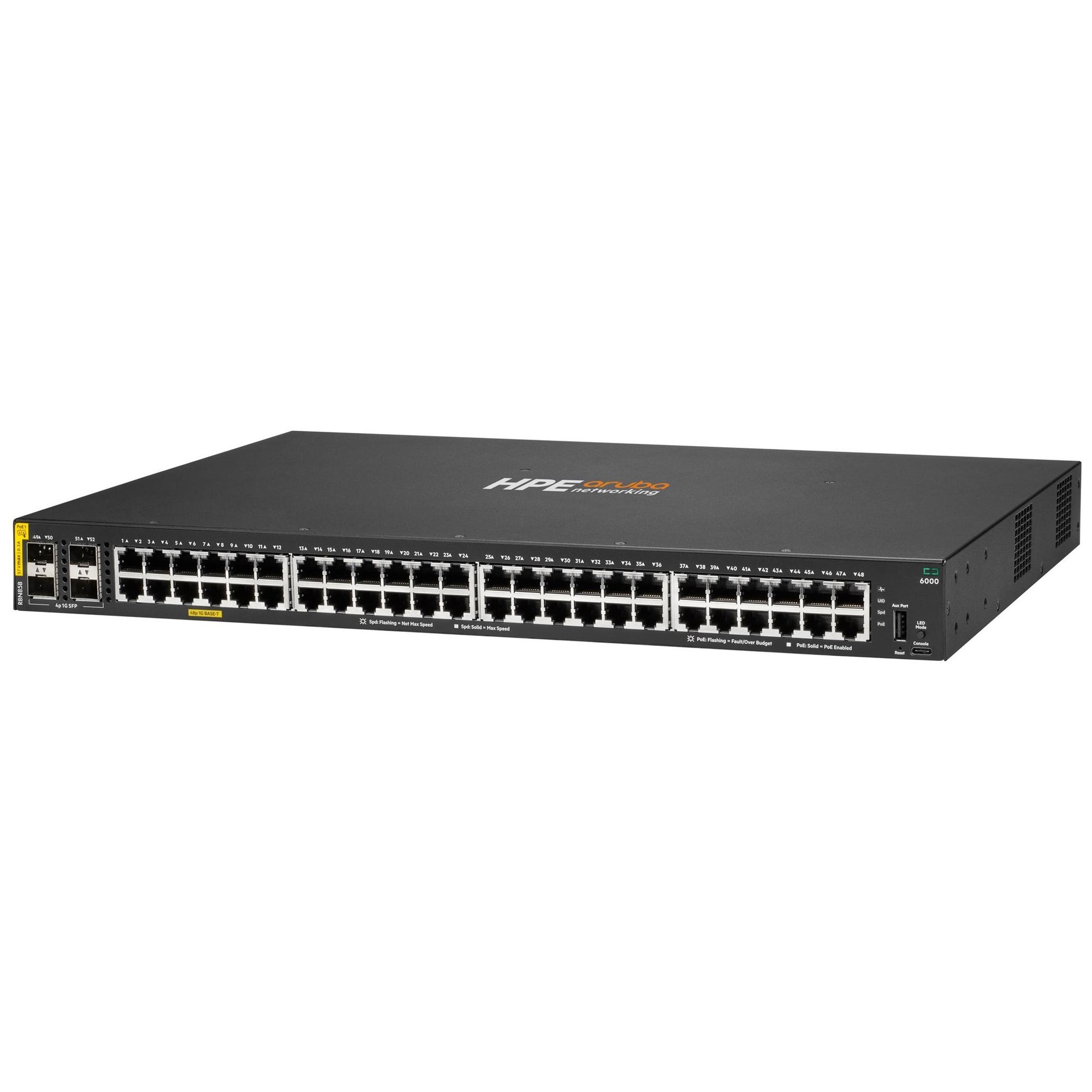 Conmutador HP Aruba Networking CX 6000, 48 puertos, 10/100/1 G, PoE+ 