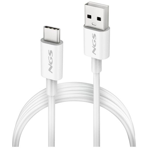 Câble NGS ZYRO-AC USB 2.0, 1 m, USB A vers USB C, Blanc