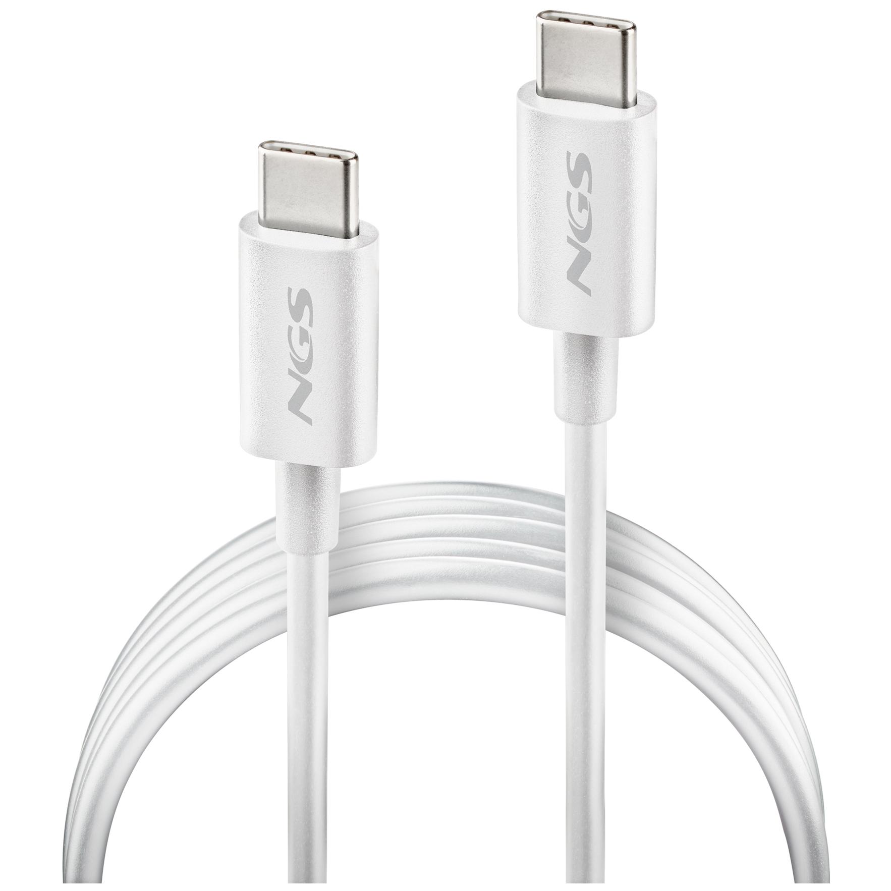 NGS ZYRO 60W-1 USB C Cable - 1m, White