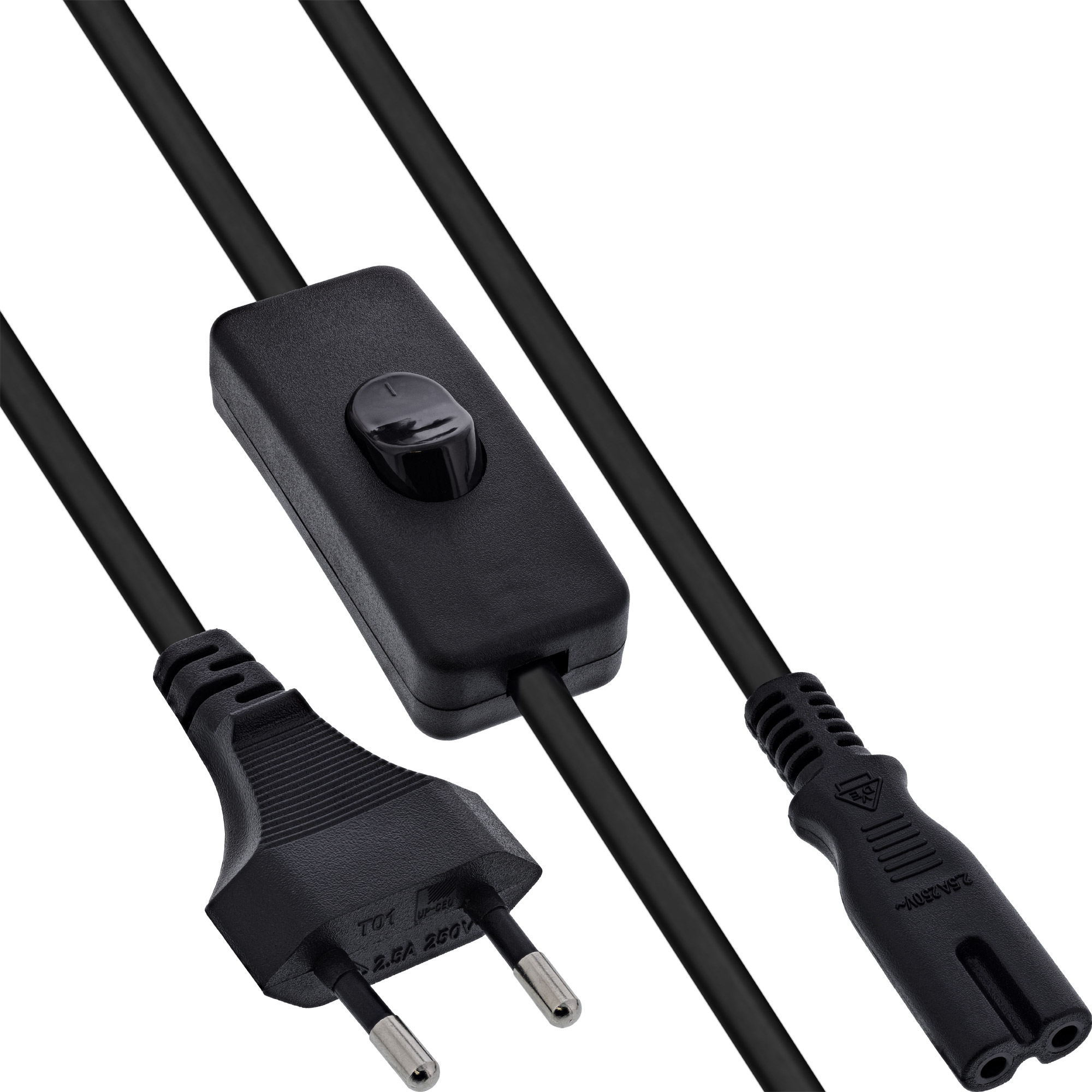 InLine 16159 Electrical Cable Black 10m CEE7/16 IEC C7