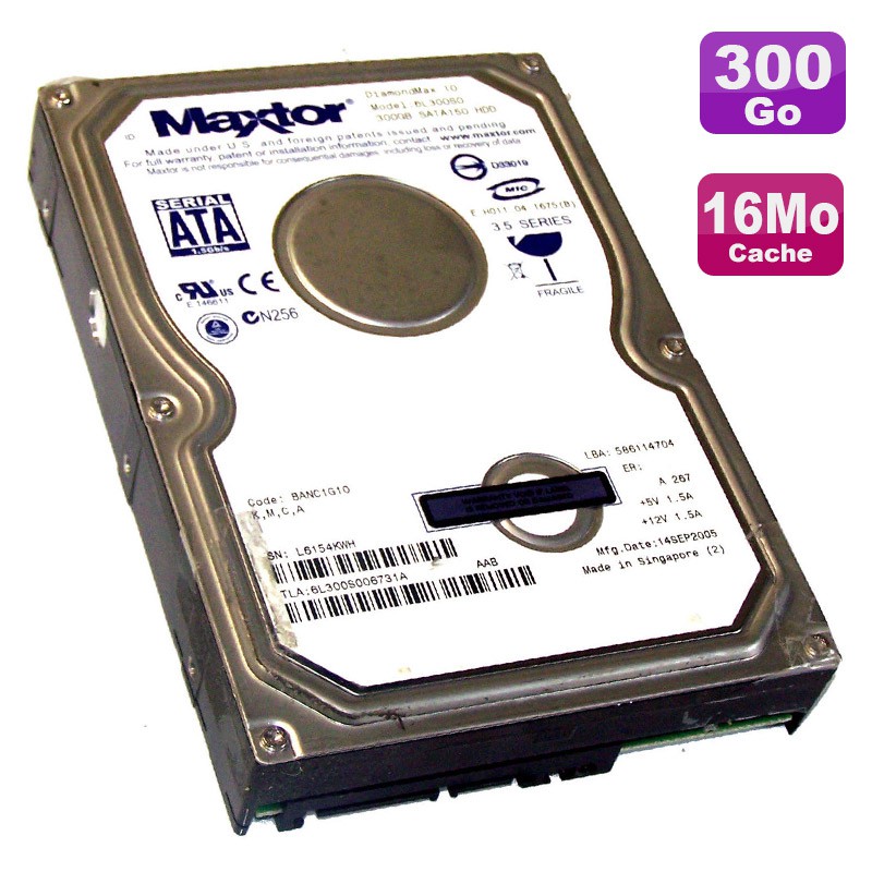Disque dur Maxtor 300 Go SATA 3,5"