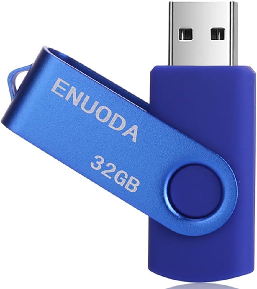 VBSUDGYDFG 32GB USB Flash Drive - Portable Mini Key Chain with LED Light