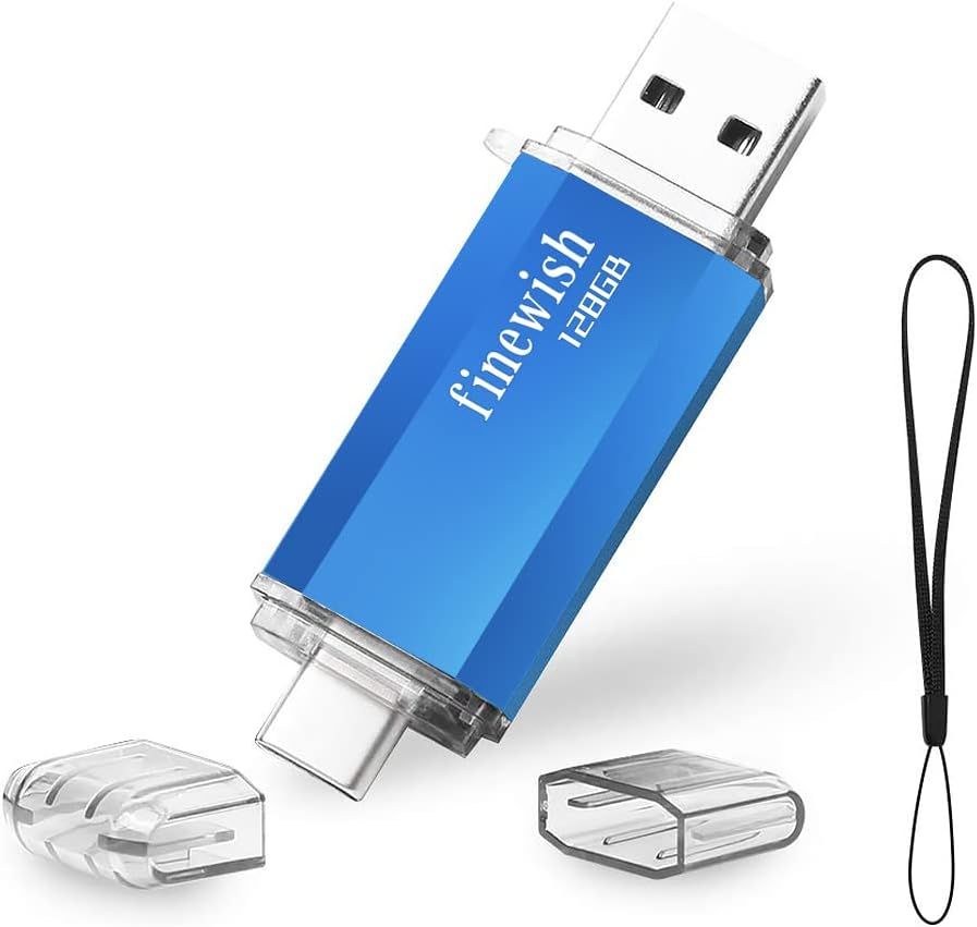 VBSUDGYDFG 128GB USB C Pendrive 2-in-1 Portable Memory Stick