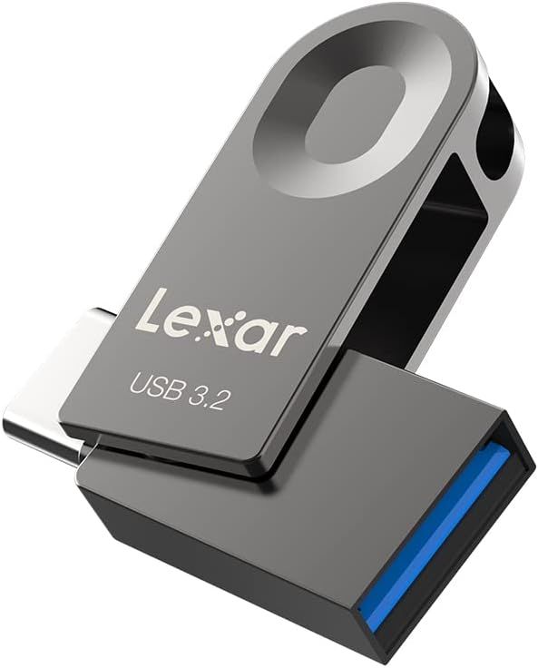VBSUDGYDFG 64GB USB Flash Drive, USB 3.2 Gen 1 Type-C and Type-A Pen Drive, Reading Speed up to 100 MB/s, OTG Compatible