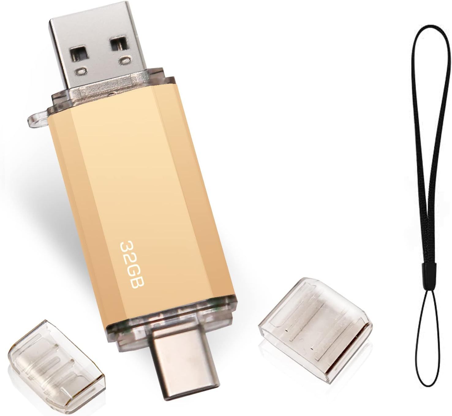 VBSUDGYDFG 32GB 2-in-1 USB C Flash Drive