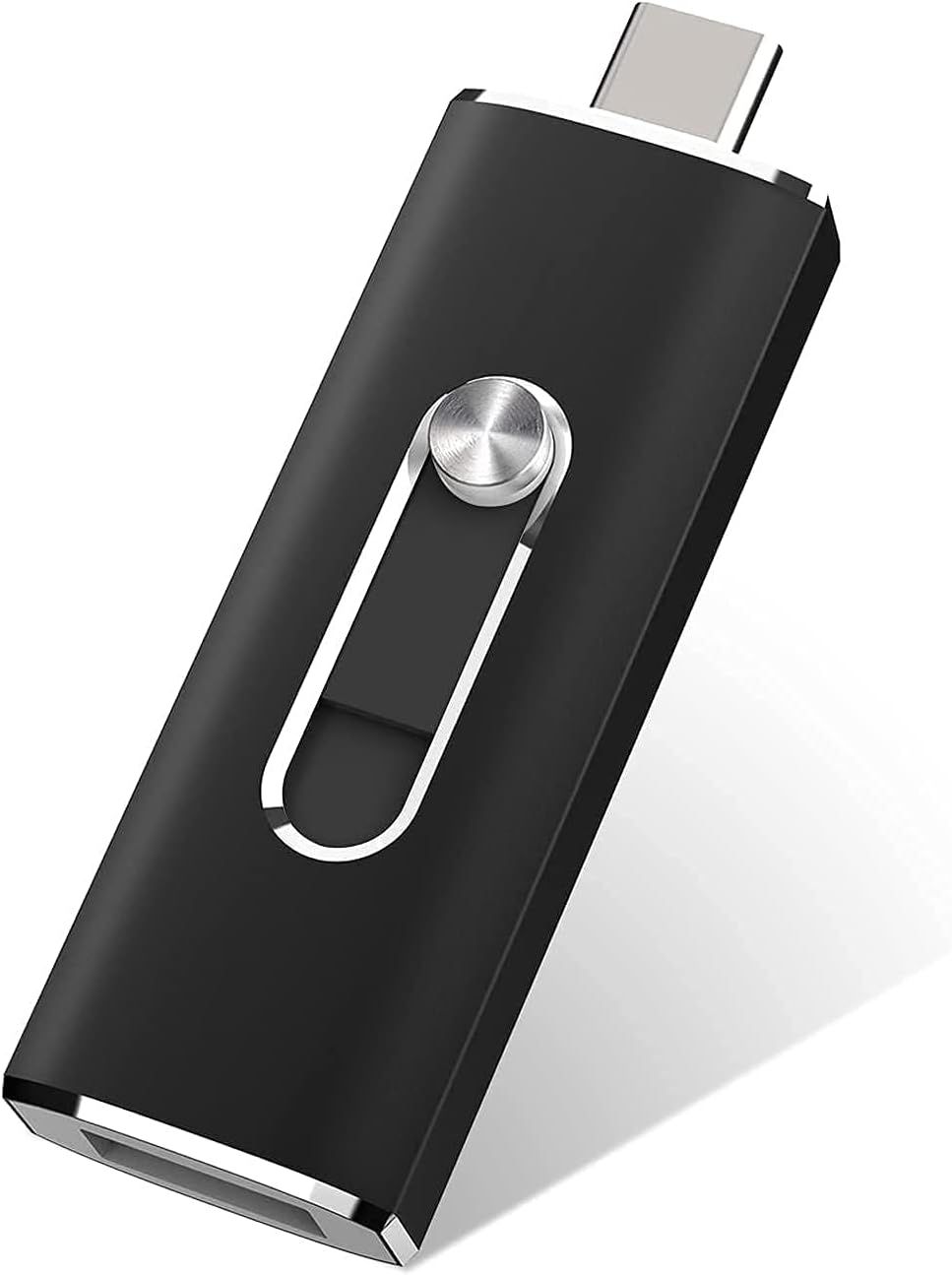 VBSUDGYDFG Metal USB C 128GB, 2-in-1 USB C and OTG Flash Drive, USB 3.2 External Storage for iPhone 15/Android Smartphone