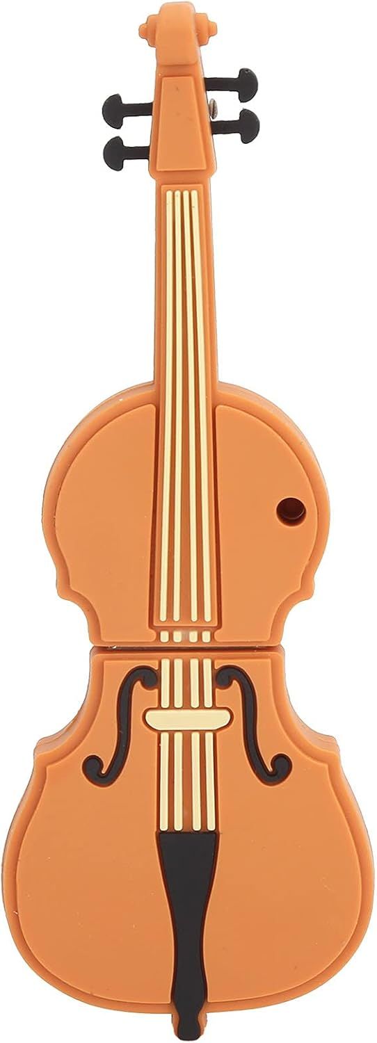 VBSUDGYDFG USB Flash Drive, Violin Design 16GB/32GB/64GB/128GB, Storage Key, Beautiful USB for Office and Home (32GB)