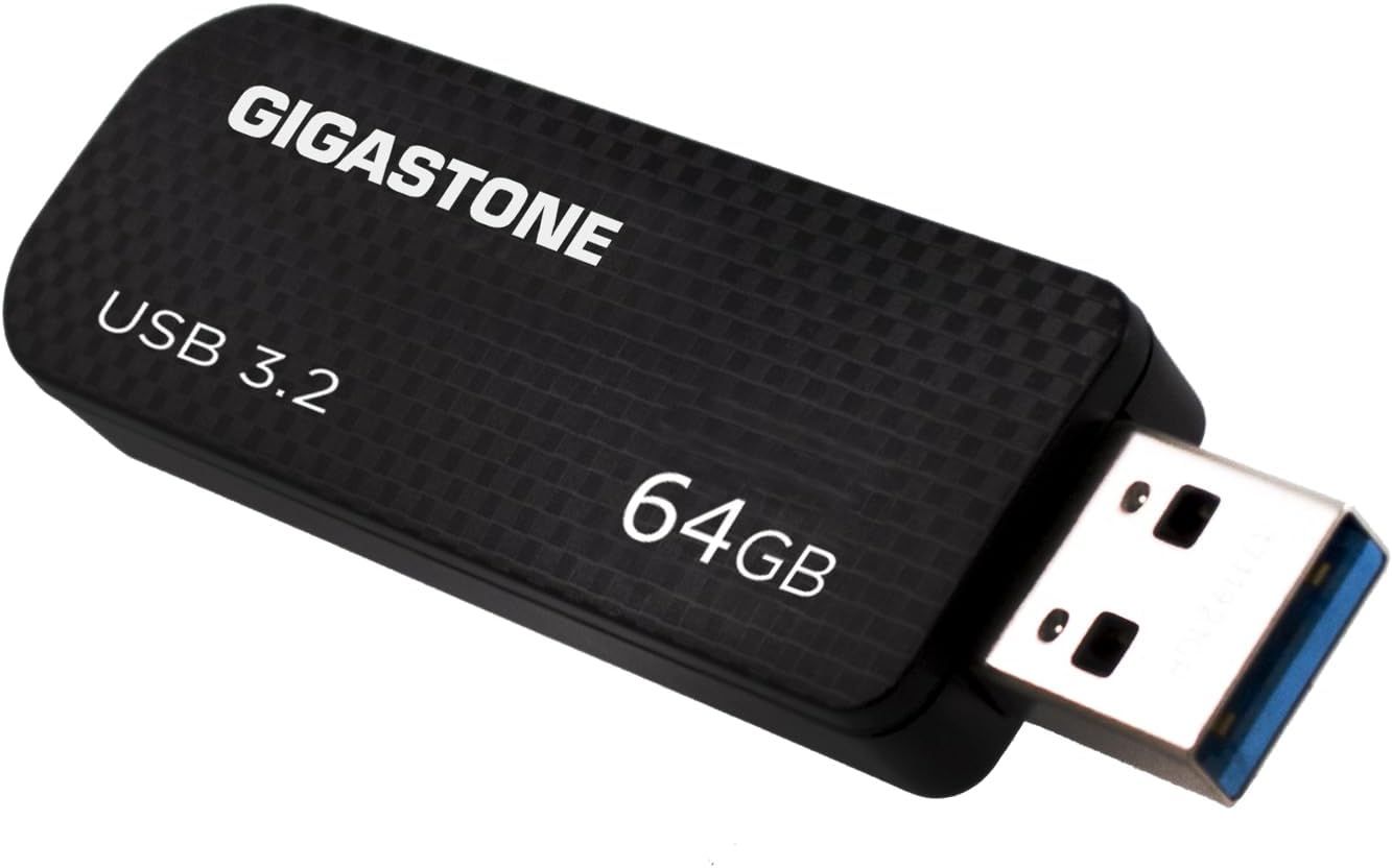 VBSUDGYDFG 3.0 USB Flash Drive 64GB, Retractable Capless Design, Carbon Fiber Style, Reliable and Durable Performance