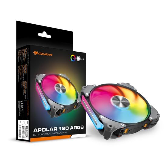 Ventilador para ordenador Cougar Apolar RGB de 12 cm - Negro