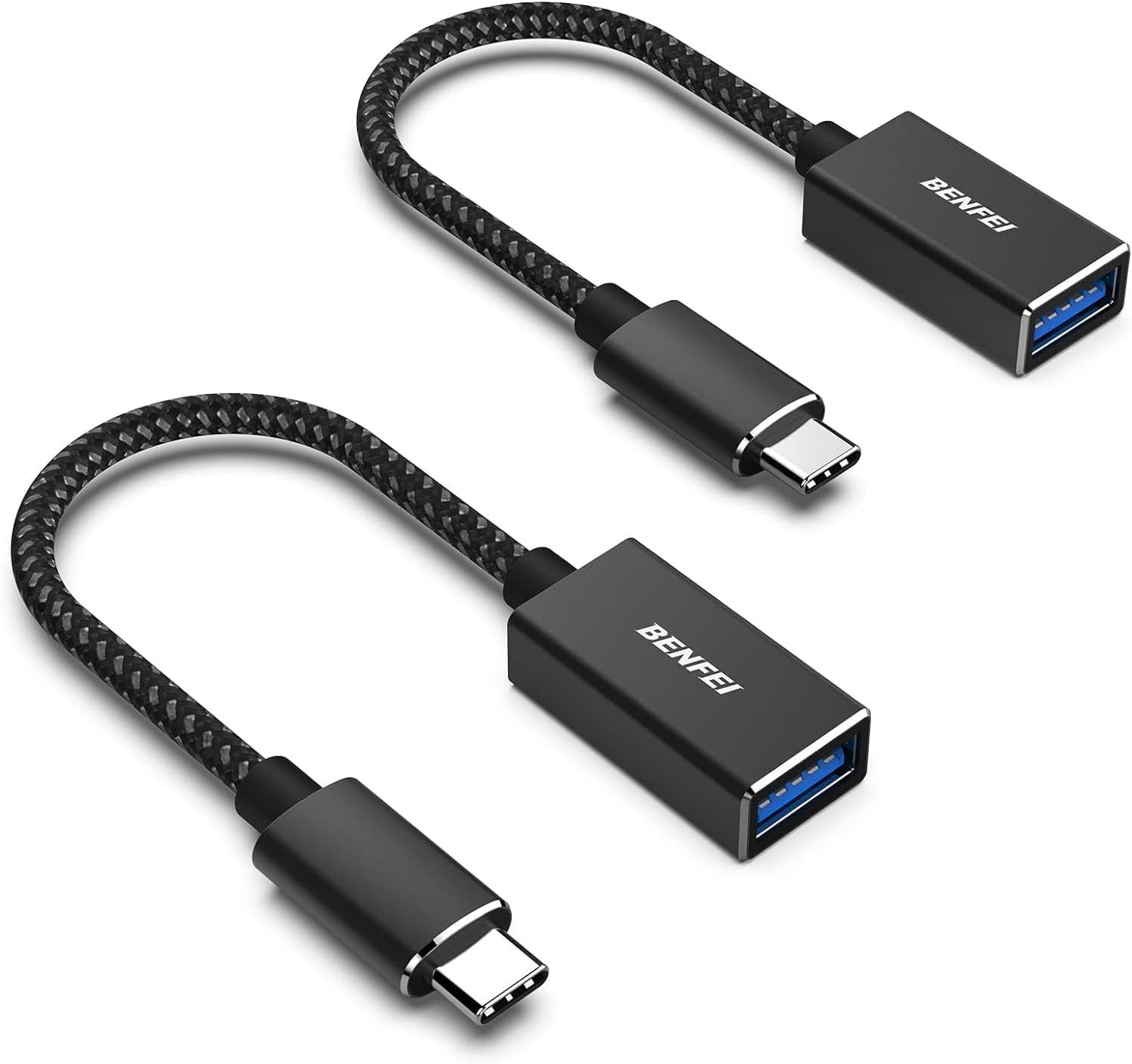 USB-C to USB 3.0 Adapter, 5Gbps OTG Type-C Male to USB A Female [Nylon Braided Aluminum]
