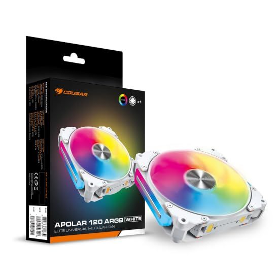 Ventilador para PC Cougar Apolar RGB de 12 cm - Blanco
