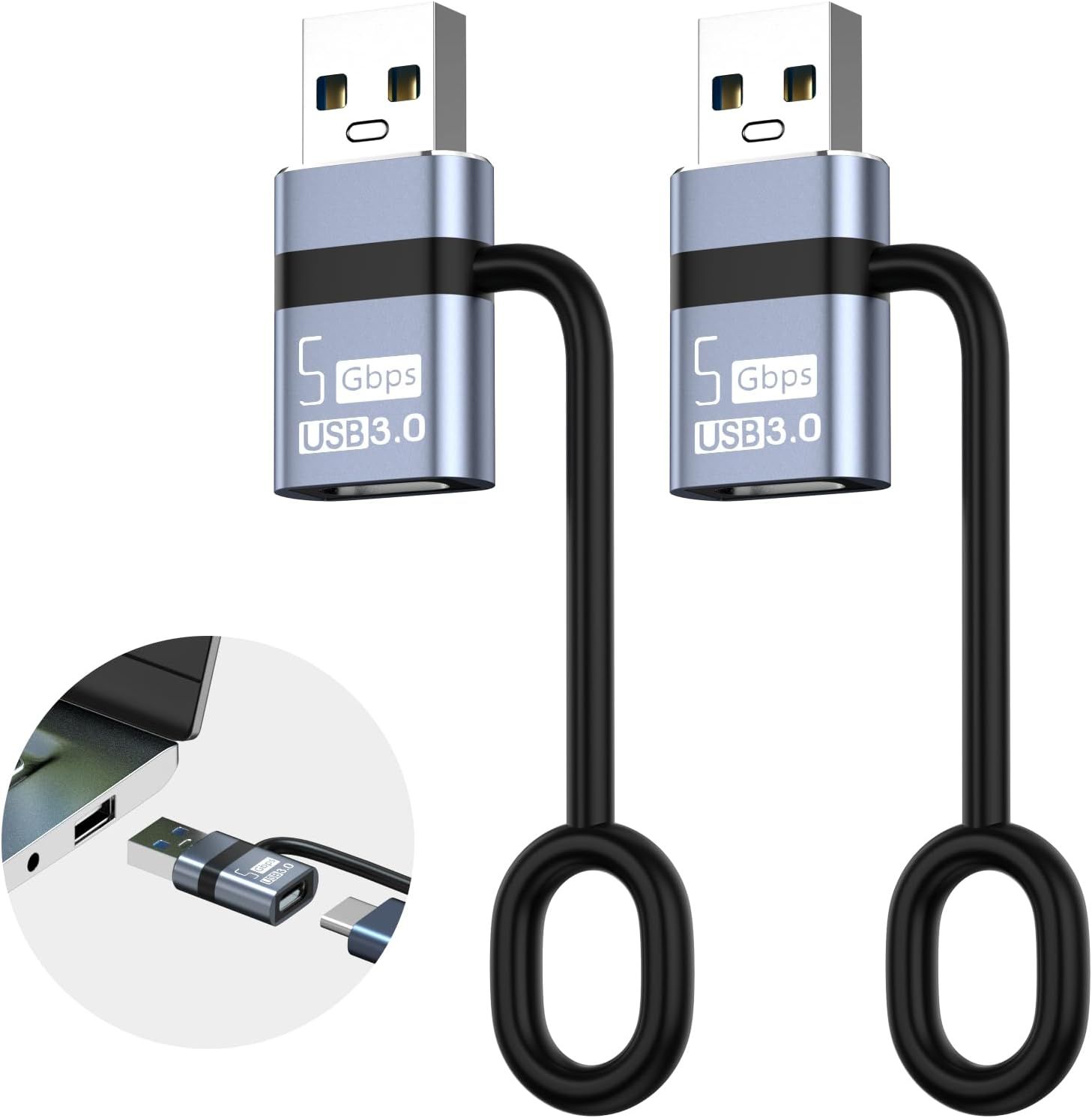 USB-C to USB 3.0 Adapter Set (2 Pack)