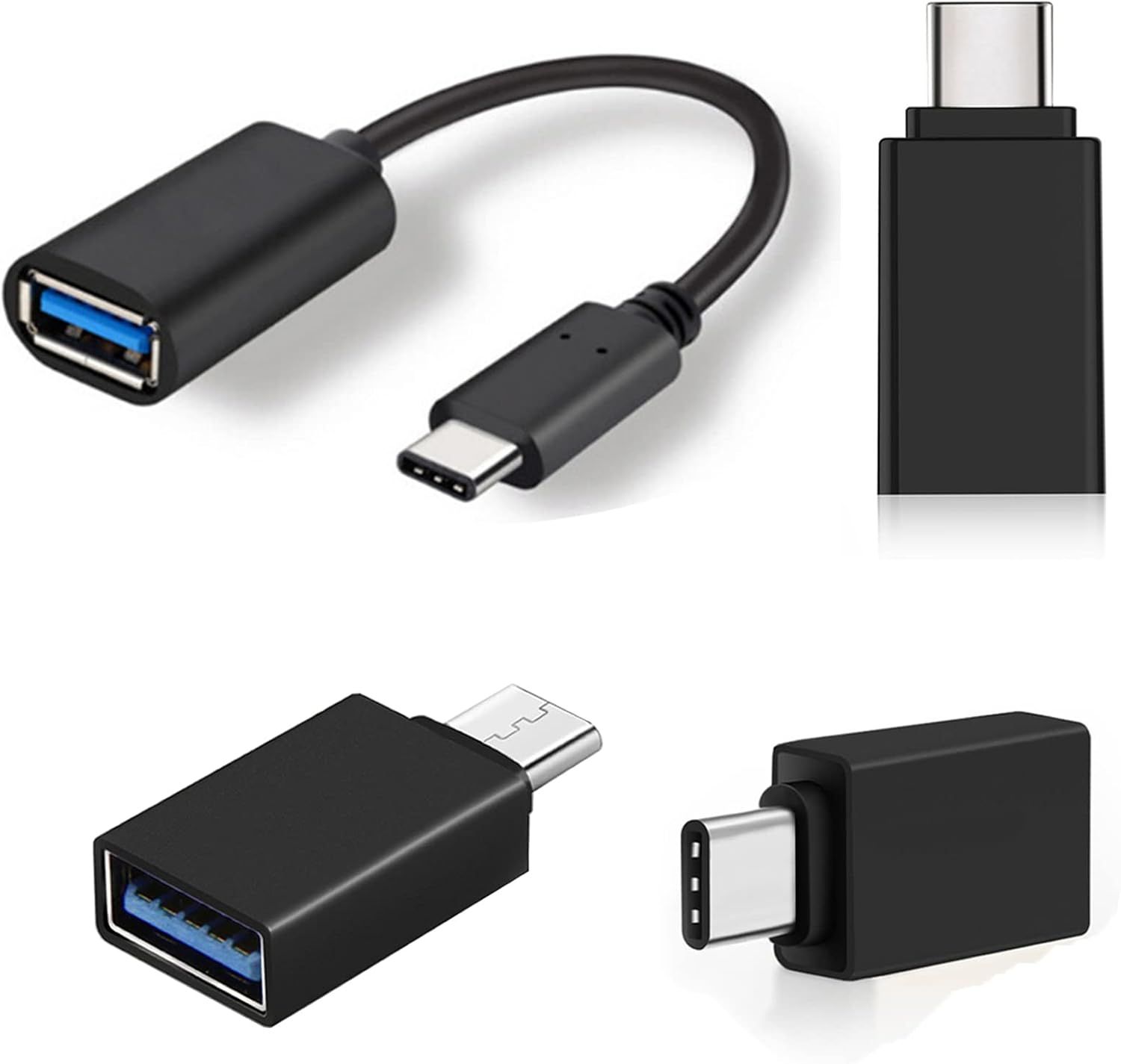 USB-C to USB 3.0 Adapter [4 Pieces], VBSUDGYDFG USB OTG Cable Type C Male to USB A Female, High-Speed Data Transfer