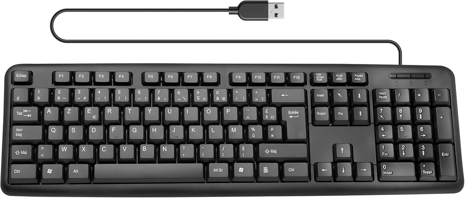 VUDSHGSYD USB Wired Ergonomic Keyboard