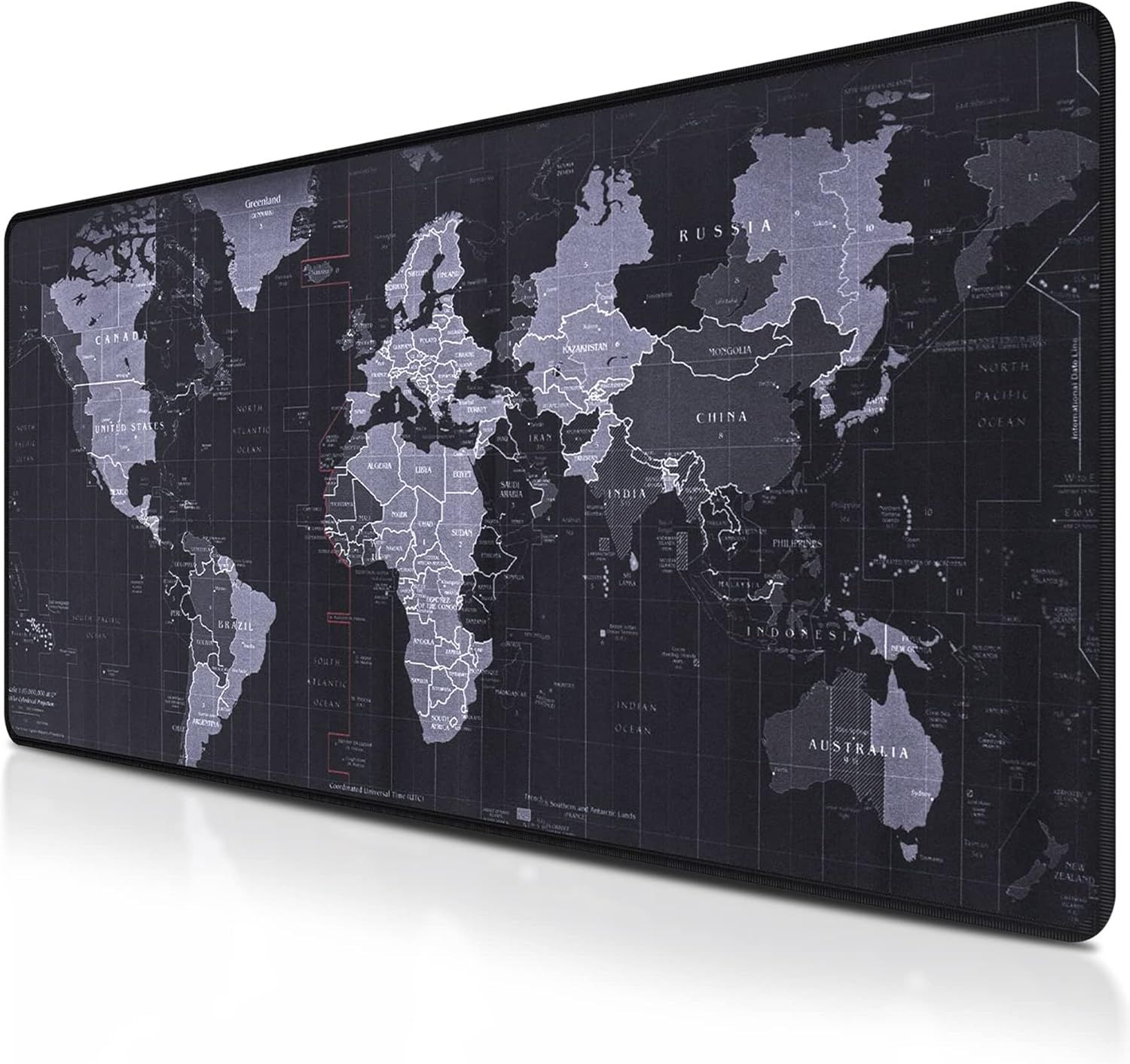 Game Mouse Pad with World Map - Multifunctional, Anti-Slip XXL Desk Mat