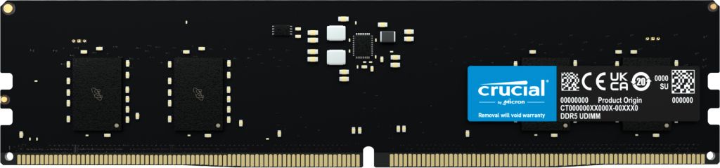 Crucial 8GB DDR5 ECC Memory Module (1x8GB, 288-pin DIMM, 5600MHz, CAS Latency 46)