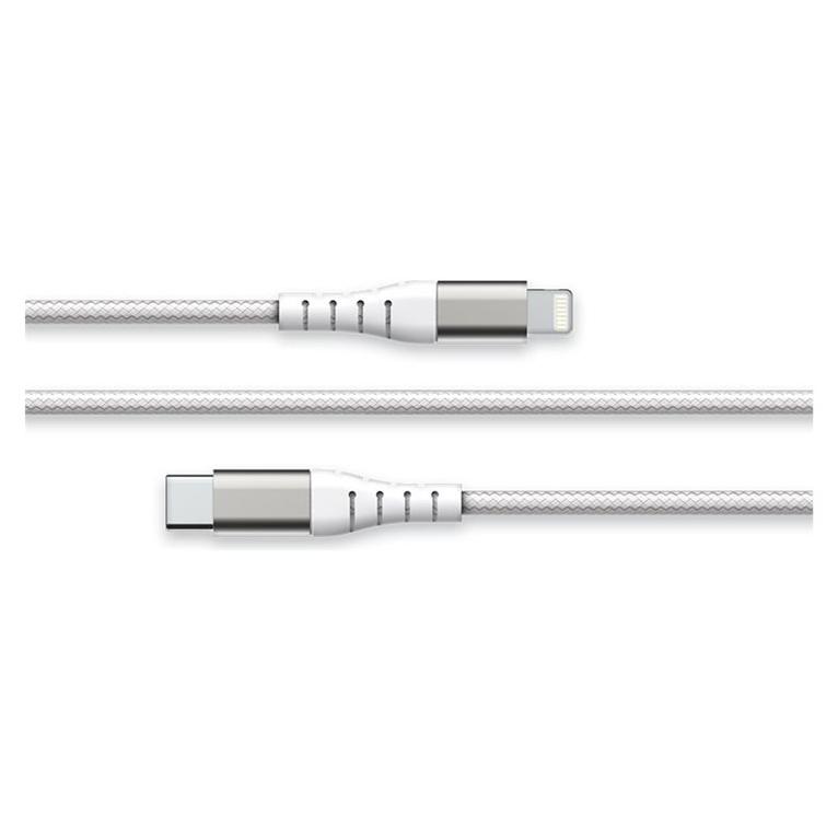 Câble Lightning Force Power Bigben Connecté, 2 m, Blanc, Certifié MFI, Usb-C (60 W) pour la charge
