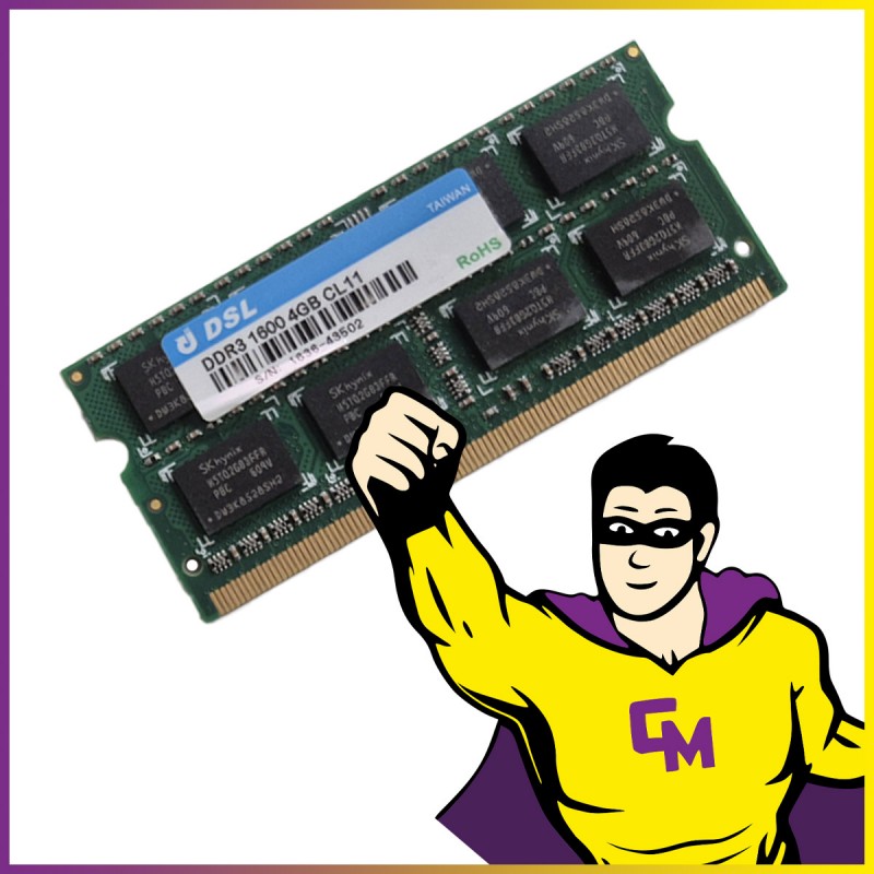 DSL 4GB DDR3 SODIMM RAM 1600MHz PC3-12800U