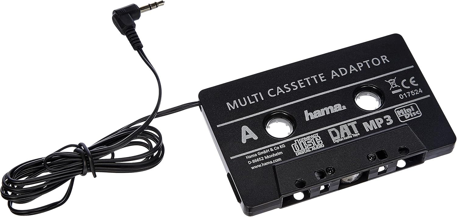 Car Cassette Adapter (for Smartphones, MP3/CD Players, 3.5mm Jack)