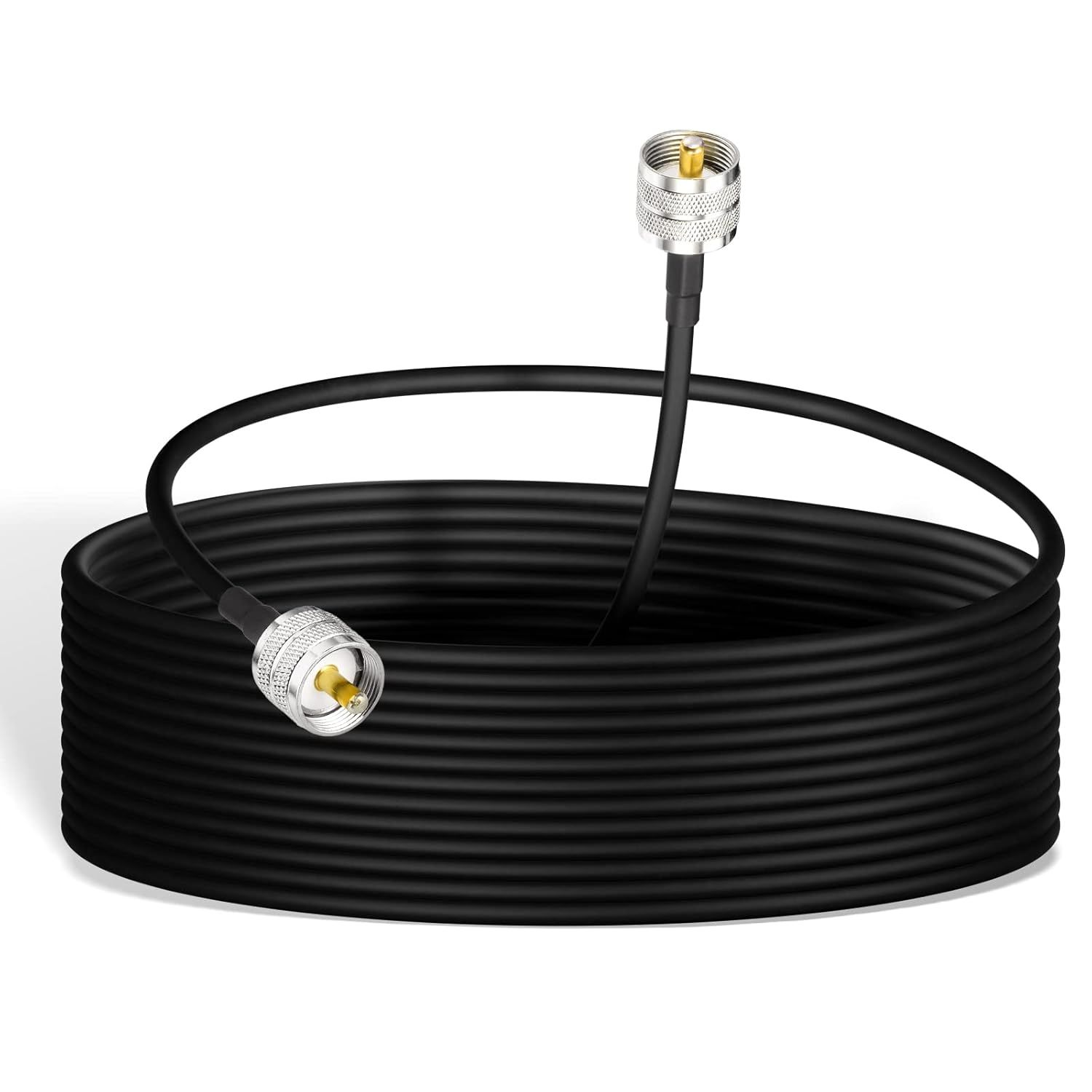 PL-259 Coaxial Cable - 3m RG58 UHF with Low Loss, 50 Ohm Impedance