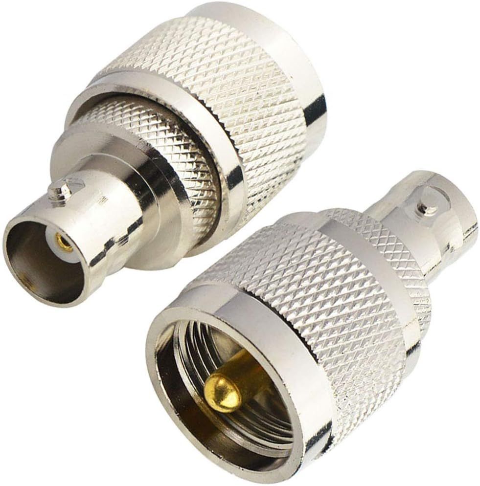 PL-259 Male to BNC Female Coaxial Adapter - UHF Antenna for Amateur Radio SO239/RF Devices/Wireless LAN Peripherals/Coaxial Cable/Wi-Fi