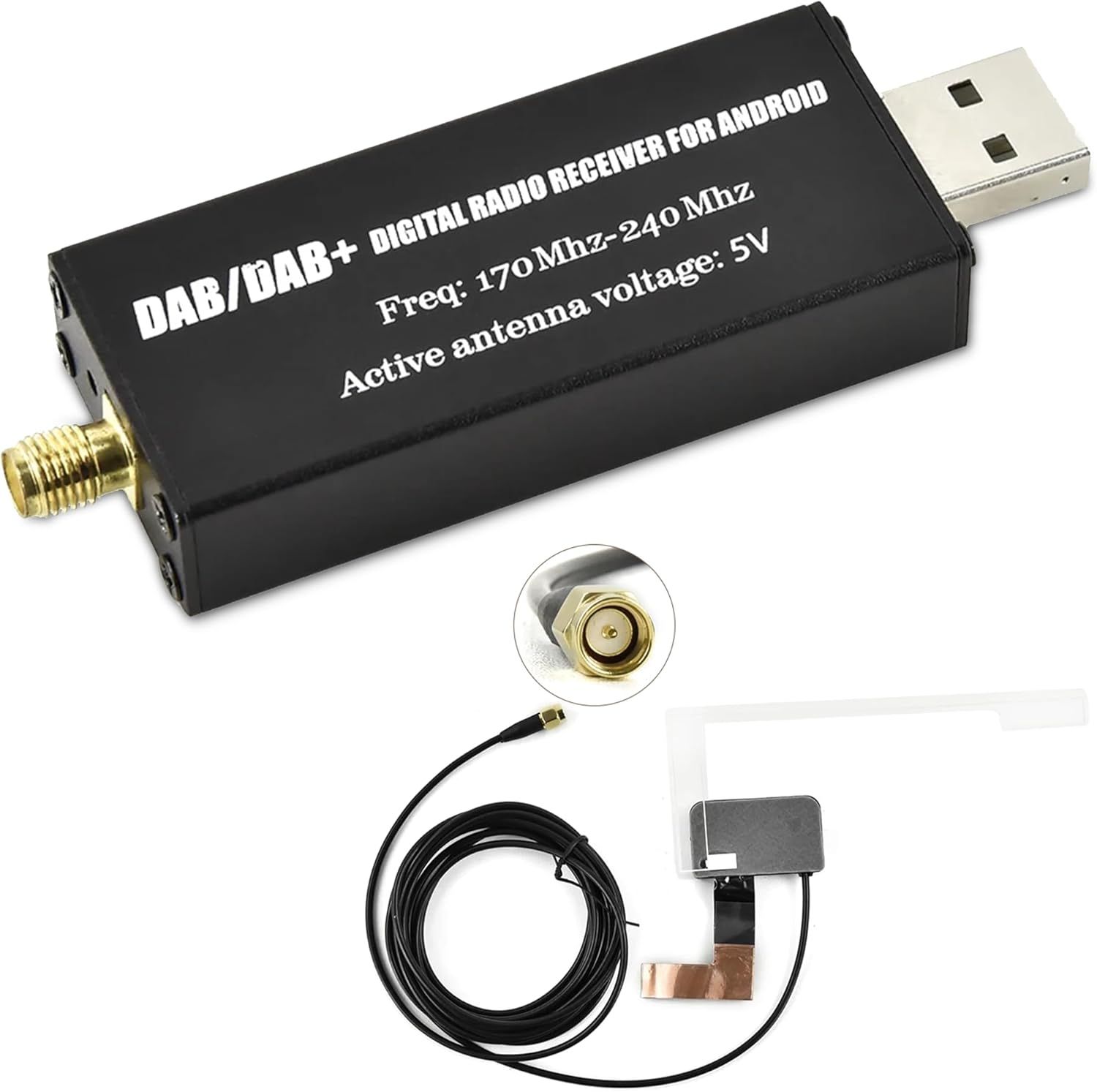 VBDSFGSDYFG Digital Car Radio Adapter DAB+ USB Antenna Dongle for Android Autoradio
