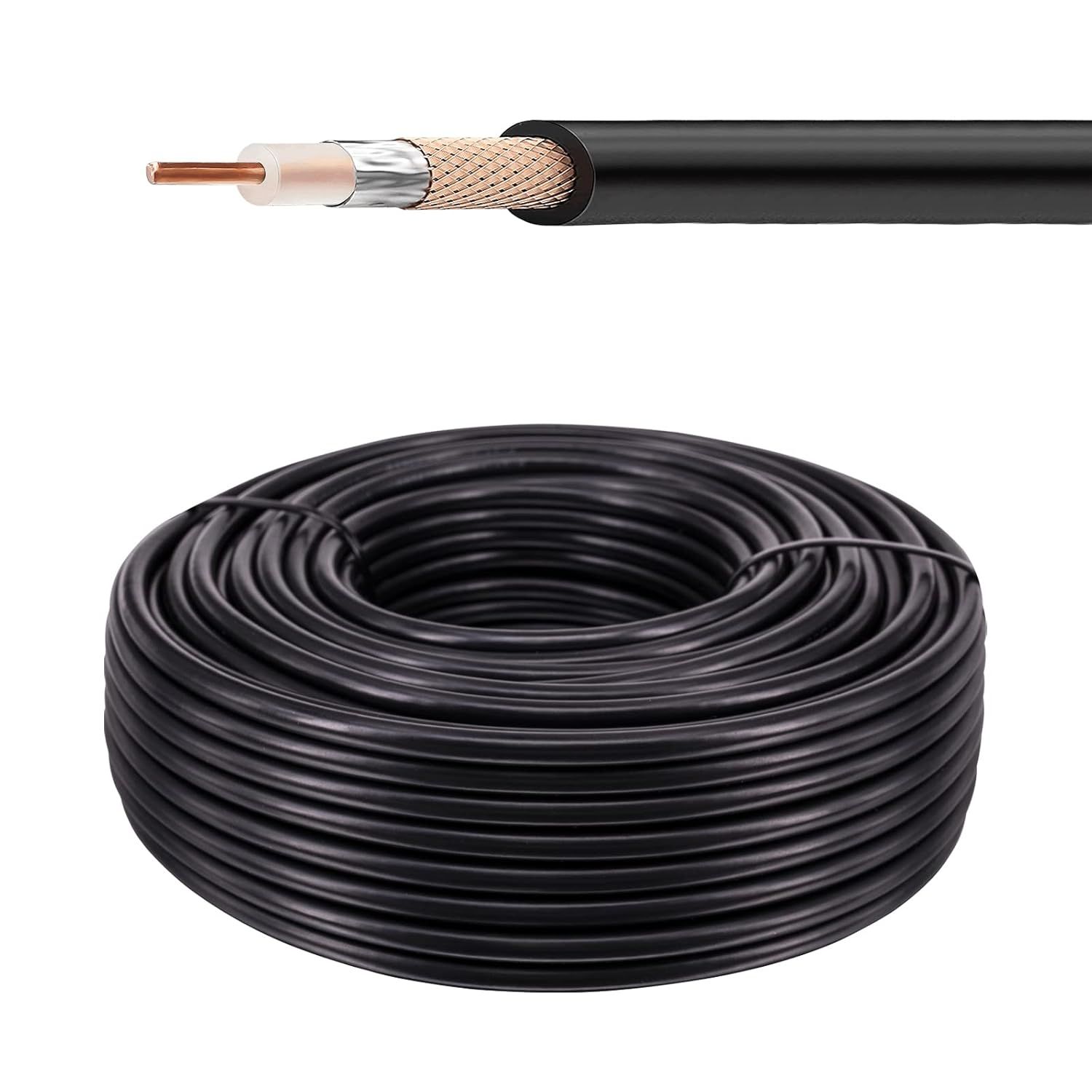 VBDSFGSDYFG RG58 Coaxial Cable 30M Extension WiFi Antenna Cable