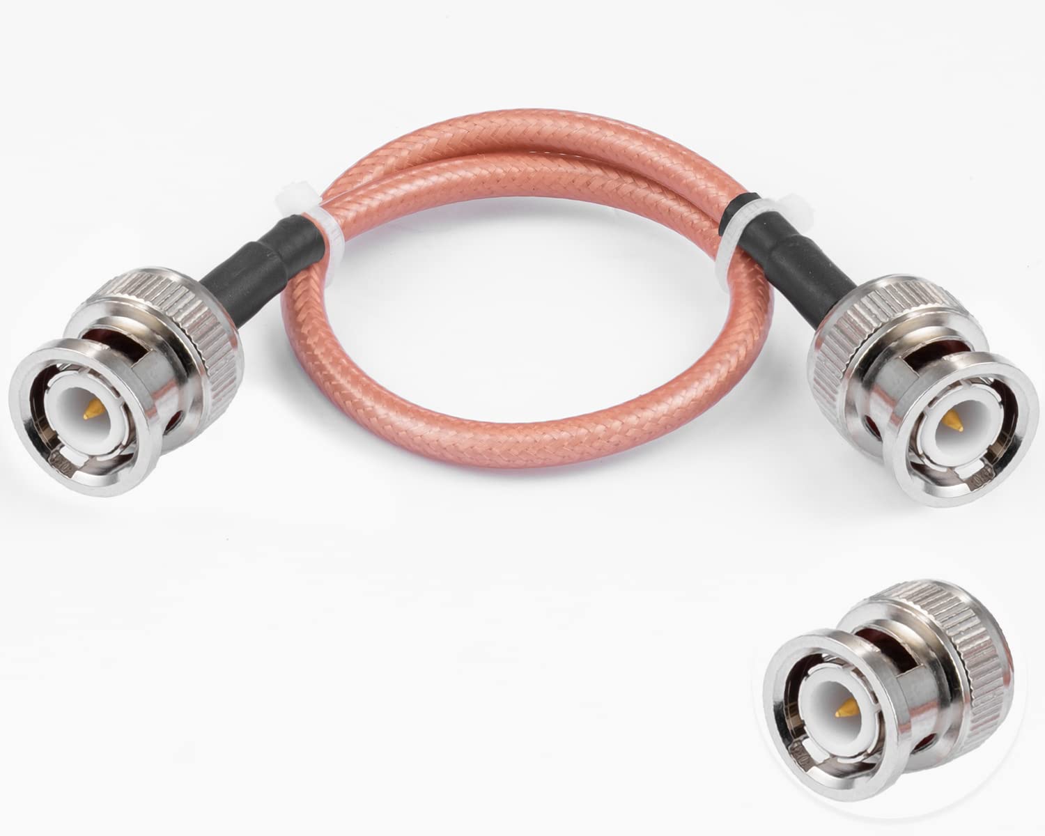 BNC Male to BNC Male 50ohm RG400 RF Coaxial Pigtail Jumper Cable 12"/30cm