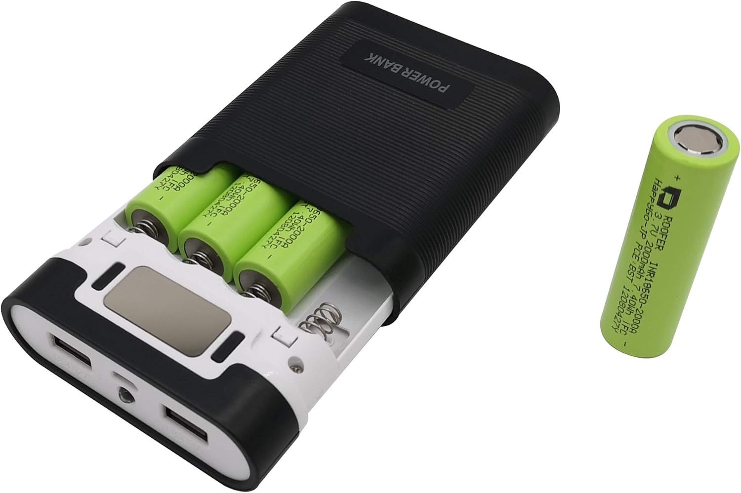 Portable Charger 2-in-1 with 8000mAh (2000mAh x 4), 2 USB, 5V 2A