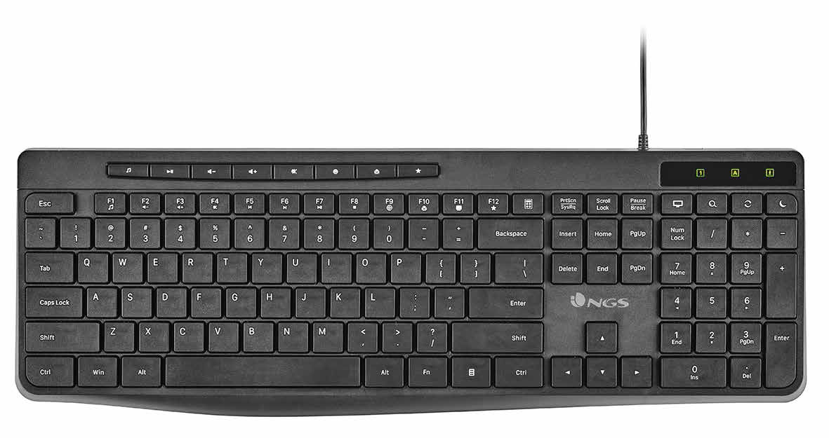 NGS Technology Spectra FR USB Home/Office Keyboard (AZERTY French, Black)