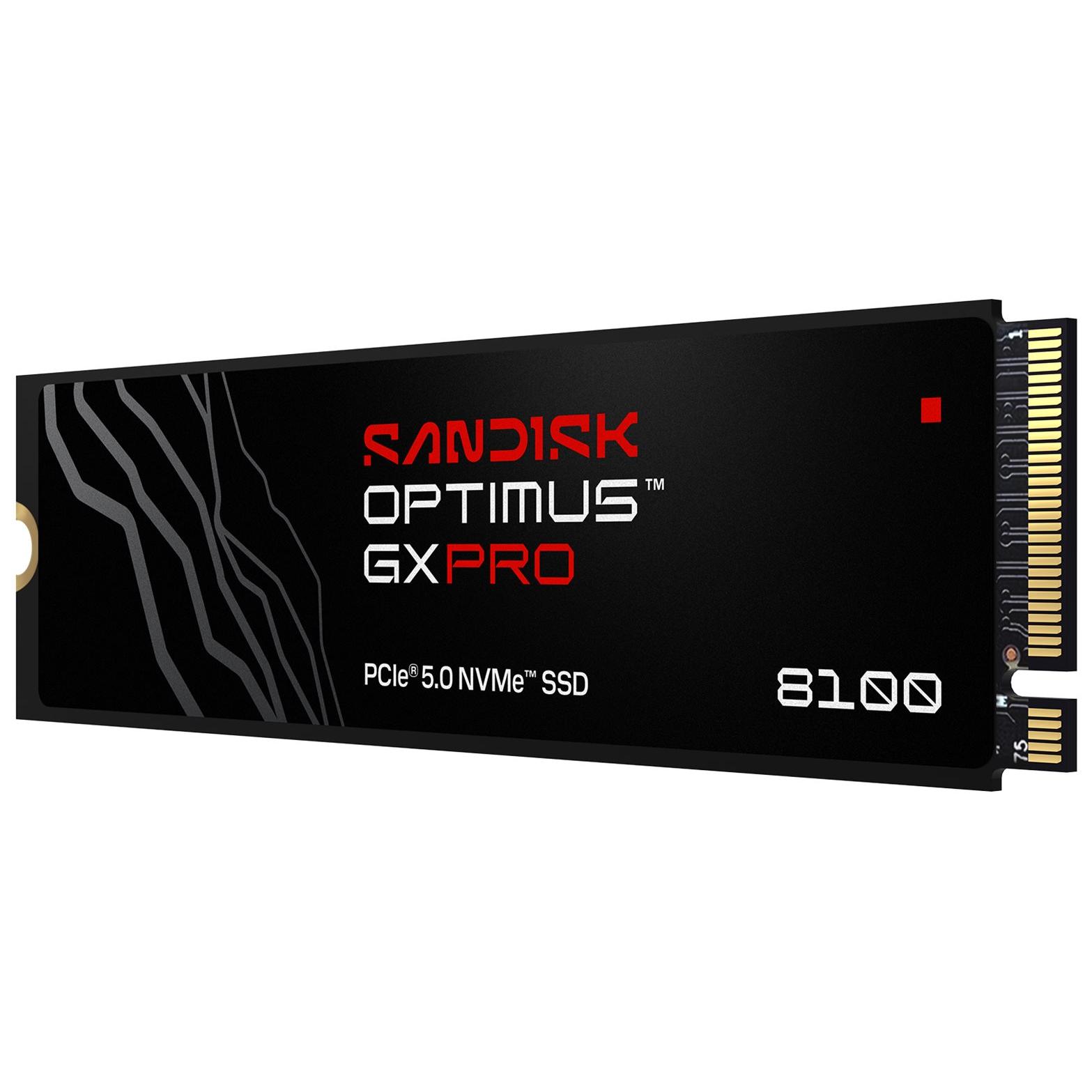 SanDisk Optimus GX PRO 8100 - SSD - Encrypted - 2TB - Internal - M.2 2280 S3-M - PCI Express 5.0 x4 (NVMe) - TCG Opal Encryption 2.0