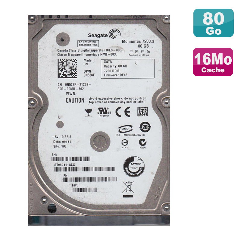 Seagate Momentus 2.5" 80GB SATA Hard Drive