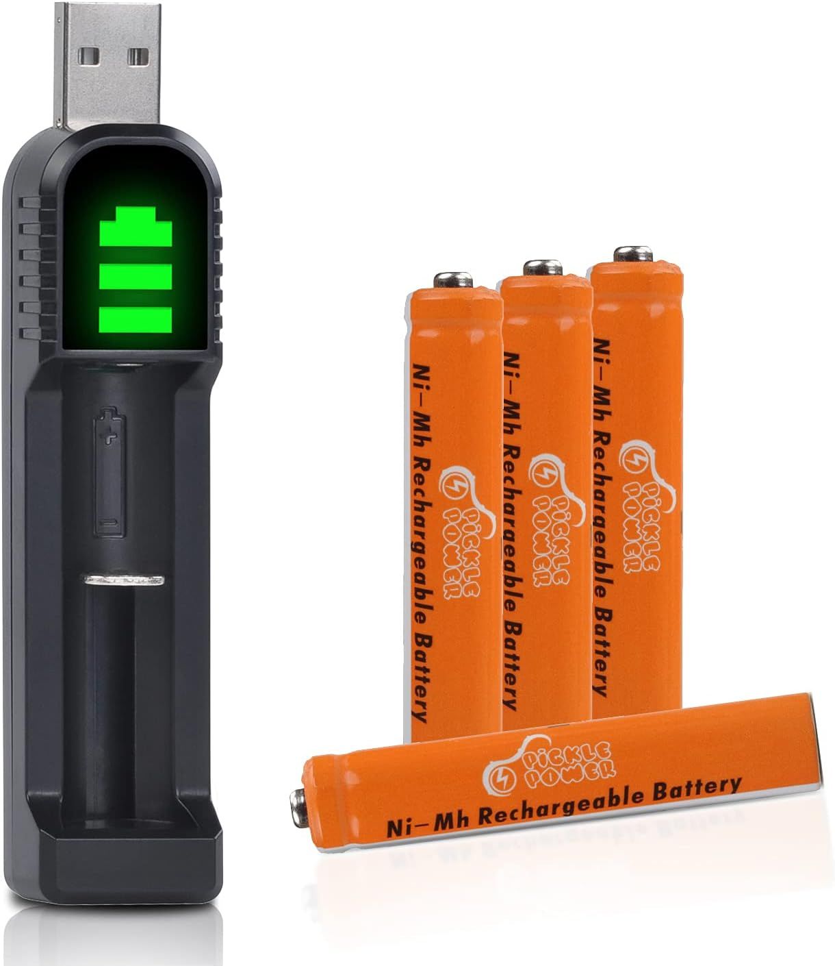 VSGDFHDFH Rechargeable AAAA Batteries, 4-Pack 500mAh NI-MH for Surface Pen, Toothbrush, Wireless Mouse and USB Charger