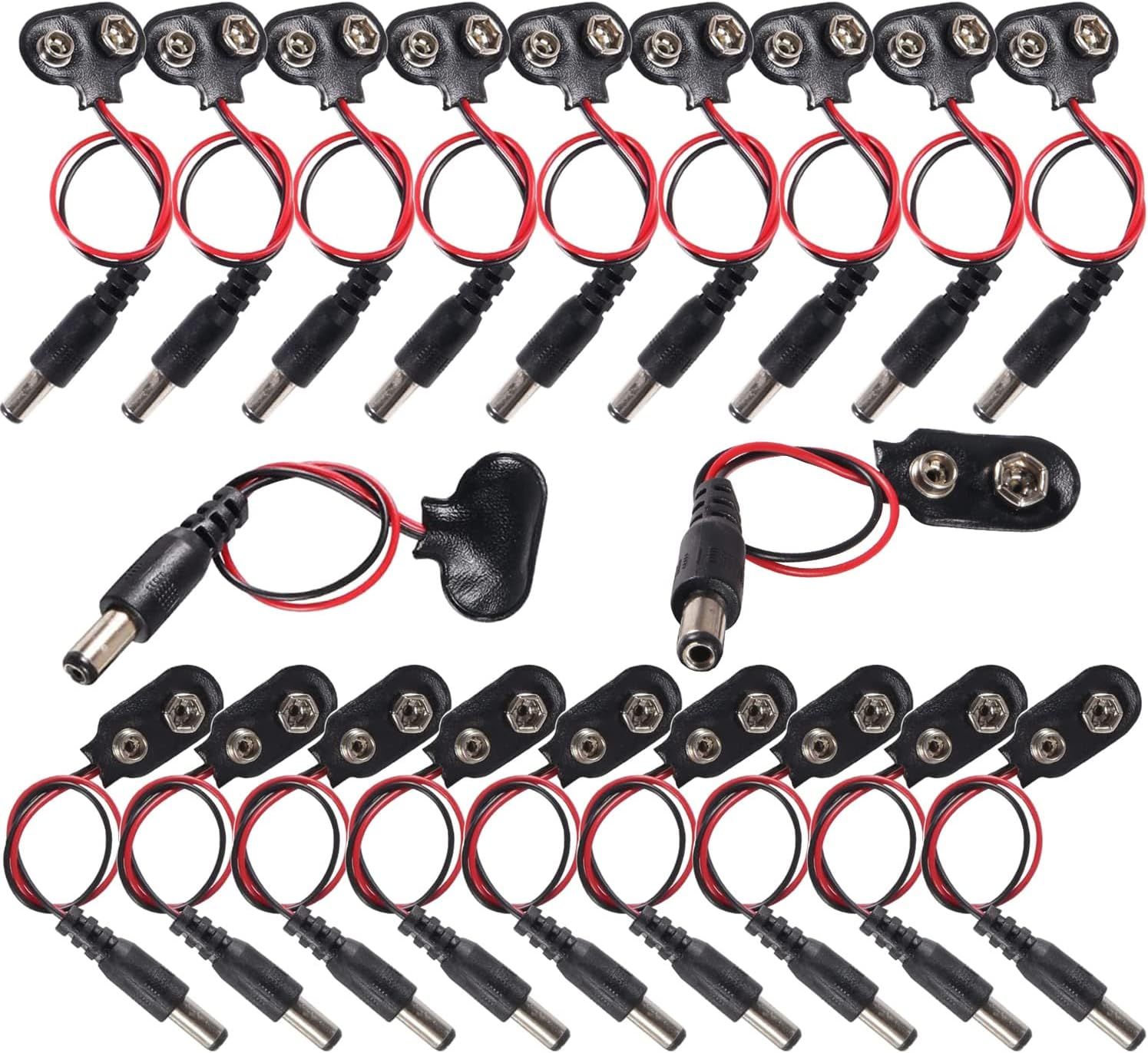 9V Battery Clip Connector (20-Piece Set)