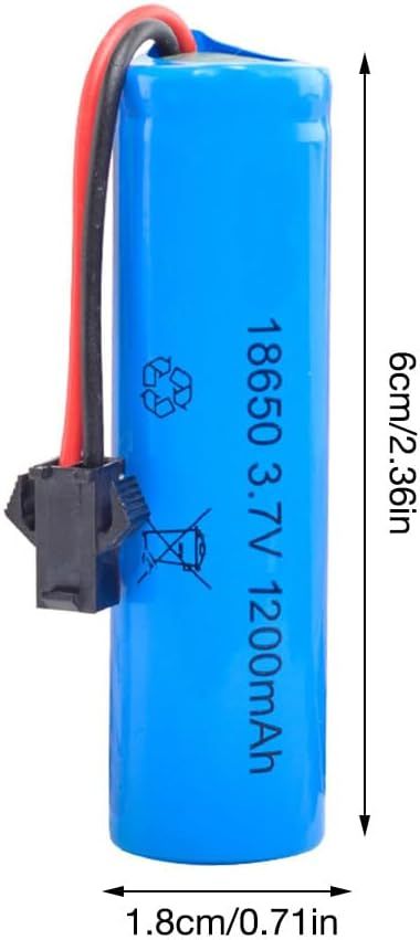 4PCS Rechargeable Lithium Battery Kit, 3.7V, USB Charger, 1200mAh 3.7v Rechargeable Battery for Boats, Cars, RC Vehicles
