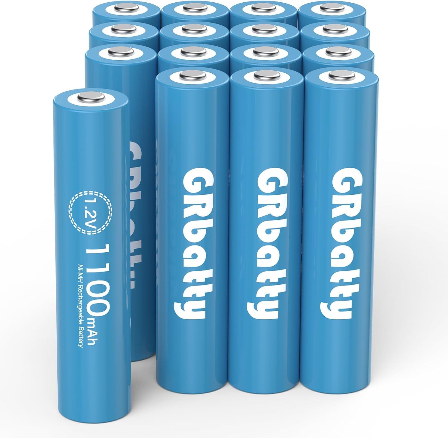 VSGDFHDFH High-Capacity Rechargeable AAA Batteries 1.2V 1100mAh (Pack of 16) - 1200 Charge Cycles