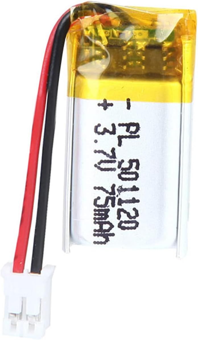 VSGDFHDFH Li-Po Battery 3.7V 75mAh with 2P pH Connector and 2mm Grid