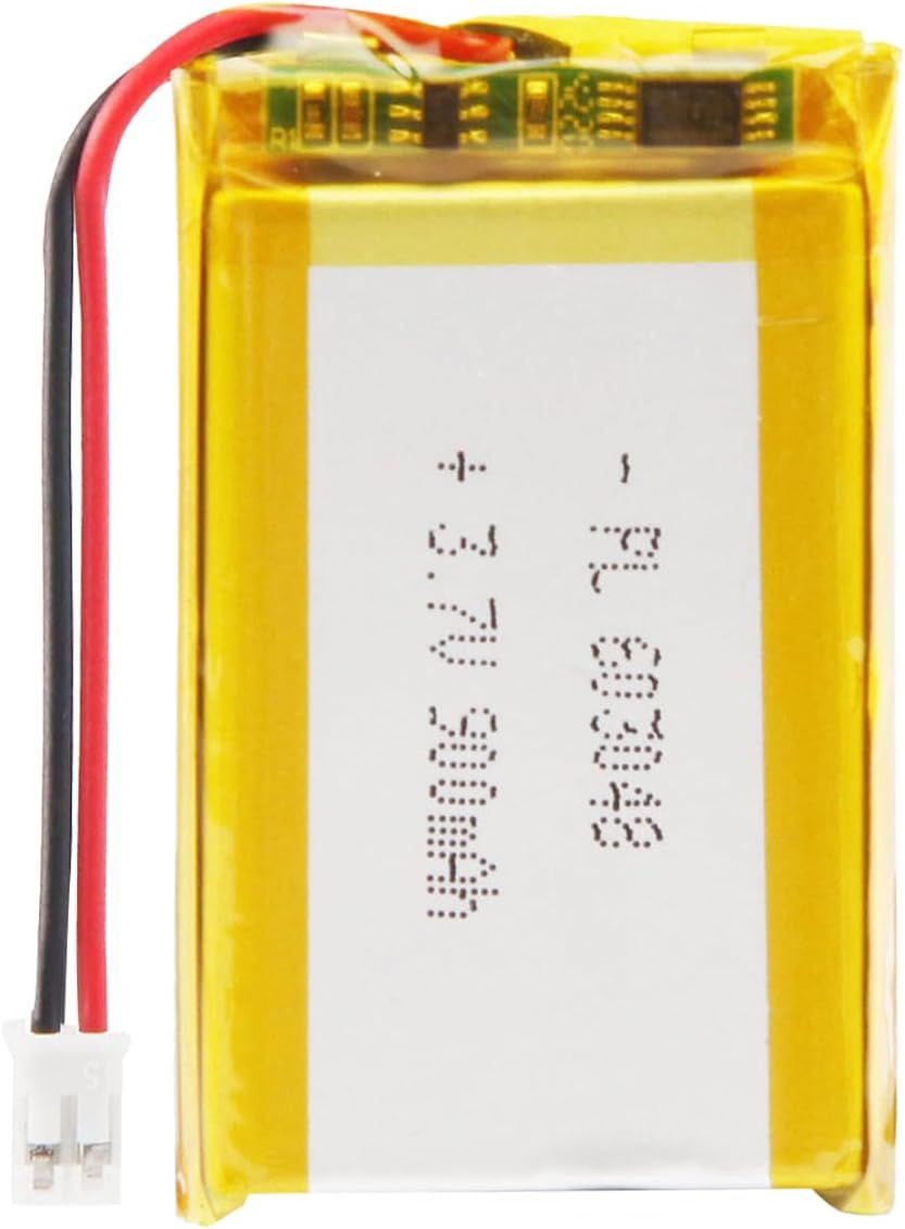 VSGDFHDFH Li-Po Battery 603048, 3.7V 900mAh Lithium Polymer with 2P pH Connector and 2mm Grid