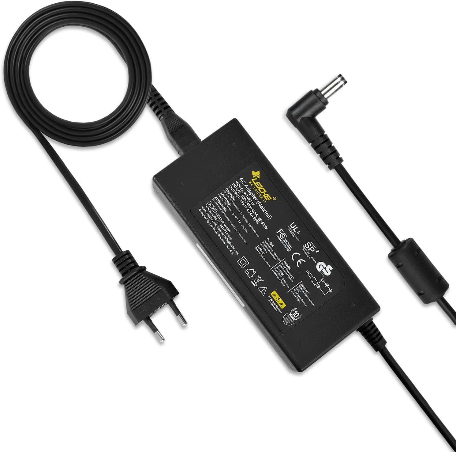 90W Portable Computer Charger with 5.5x2.5mm Connector for ASUS, Toshiba, Lenovo, Acer, Medion, Targa Gericom Maxdata MSI, HP Compaq, Fujitsu Siemens Lifebook