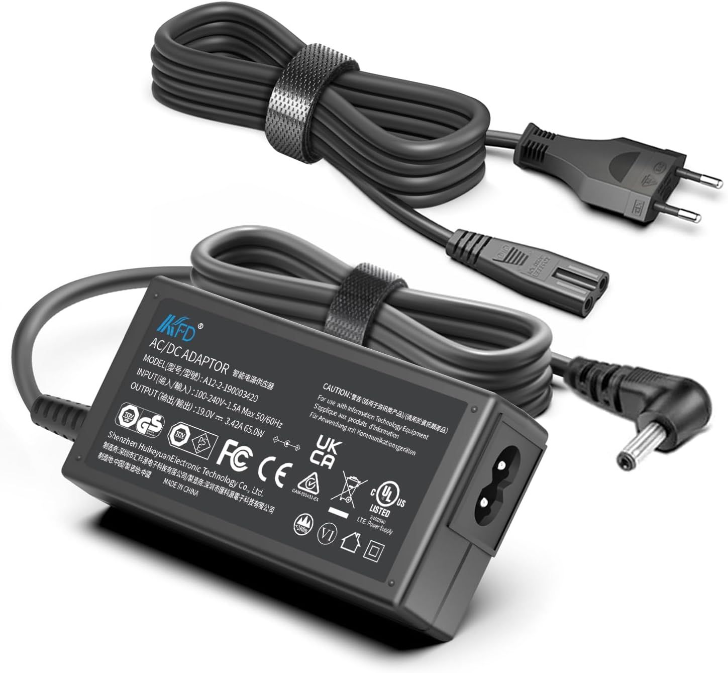 65W 19V 3.42A Power Adapter for Toshiba Dynabook E Series Laptops