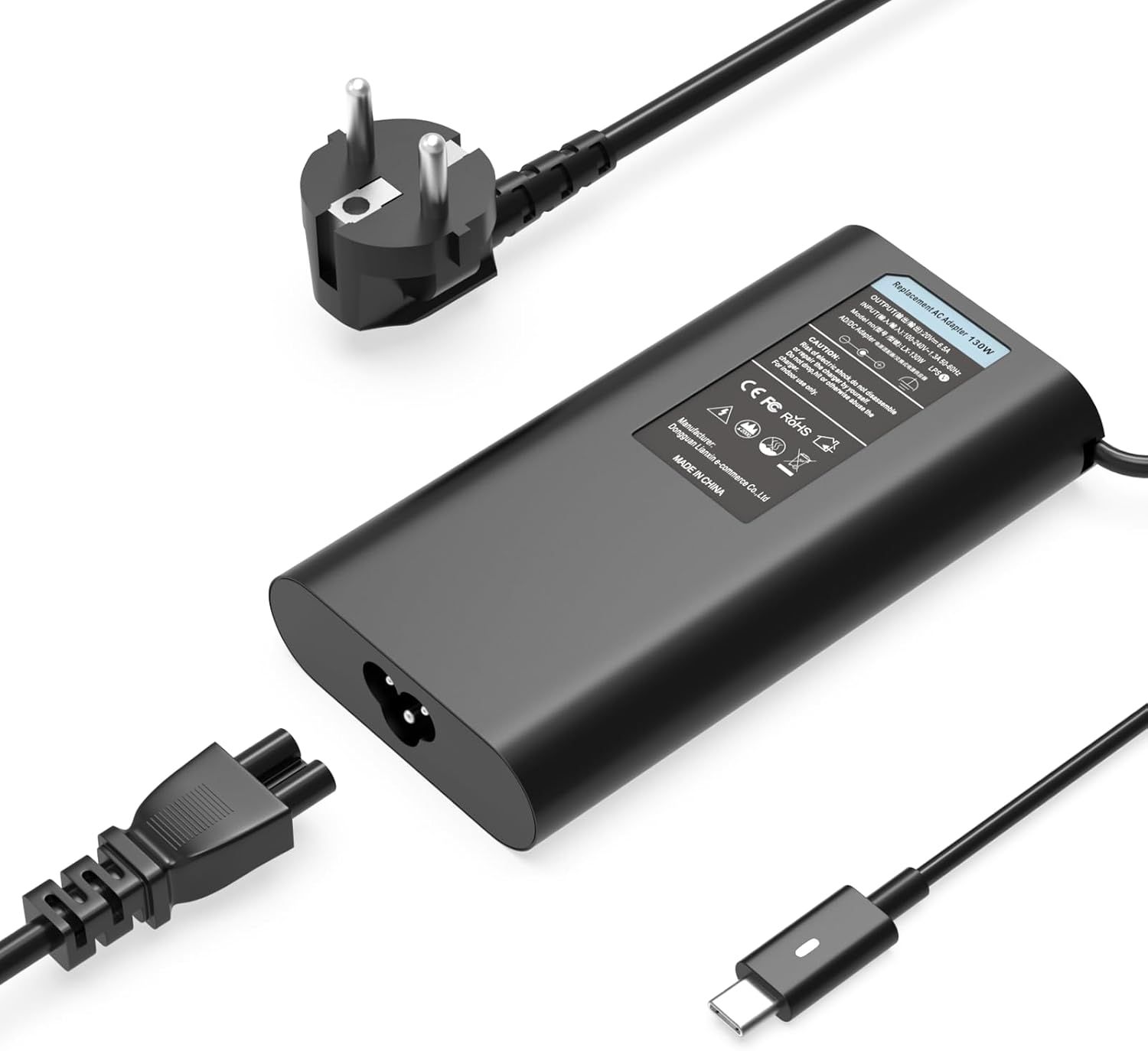 130W USB C Charger for Dell XPS 17/16/15 and Precision Laptops