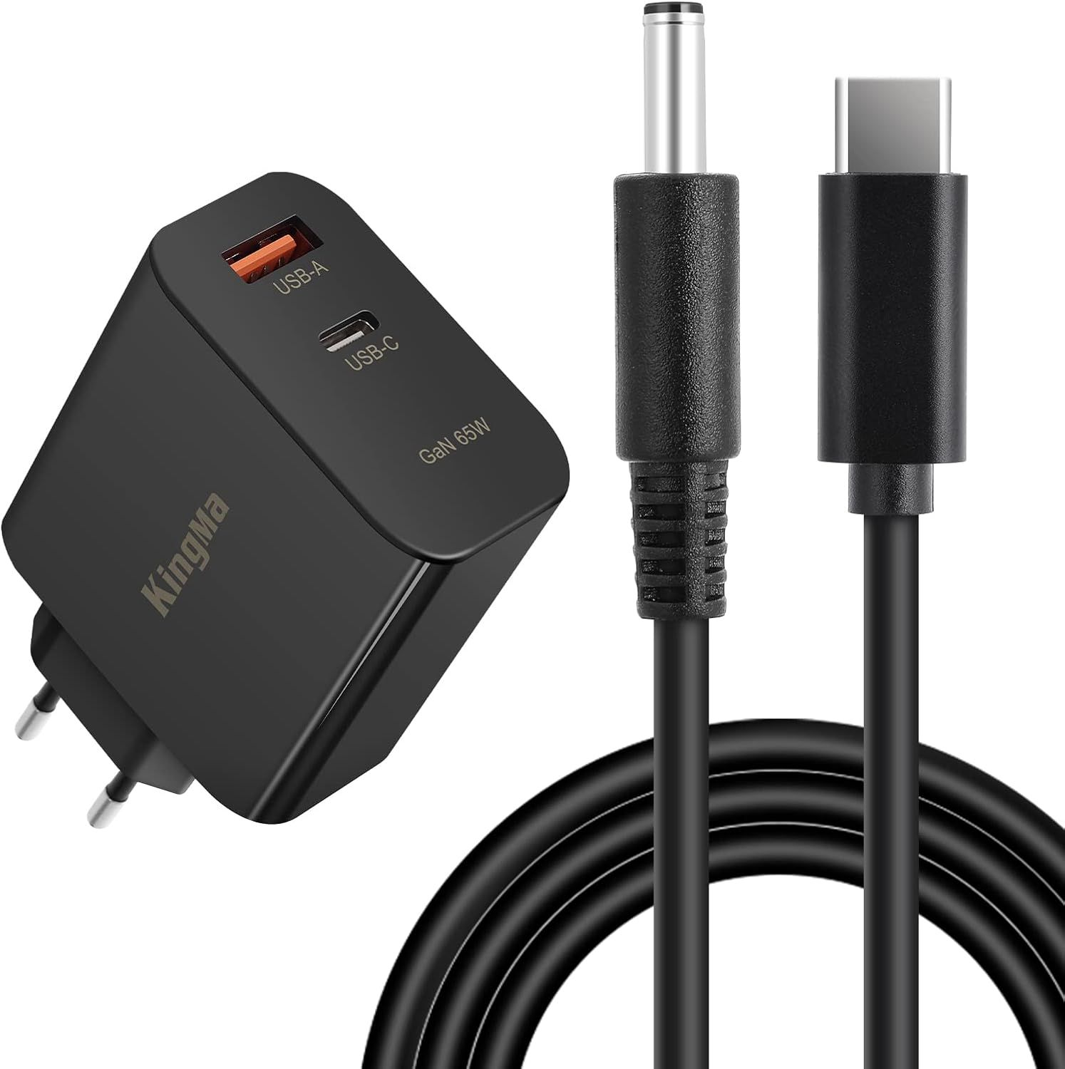 65W Portable Laptop Charger, PD USB C Wall Charger for Dell Laptops