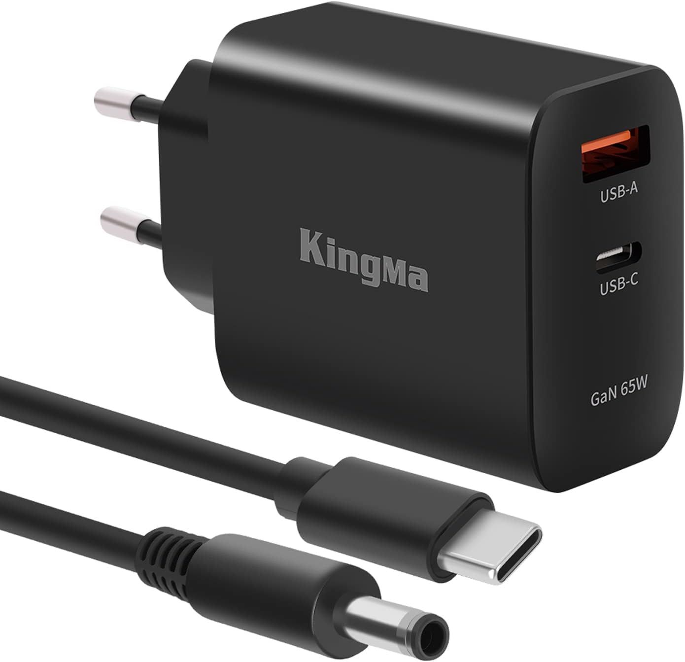 VSDNGUYSD 65W USB-C Rapid Charger, PD GaN Wall Charger 2 Ports with Quick Charge Cable for Dell Laptops