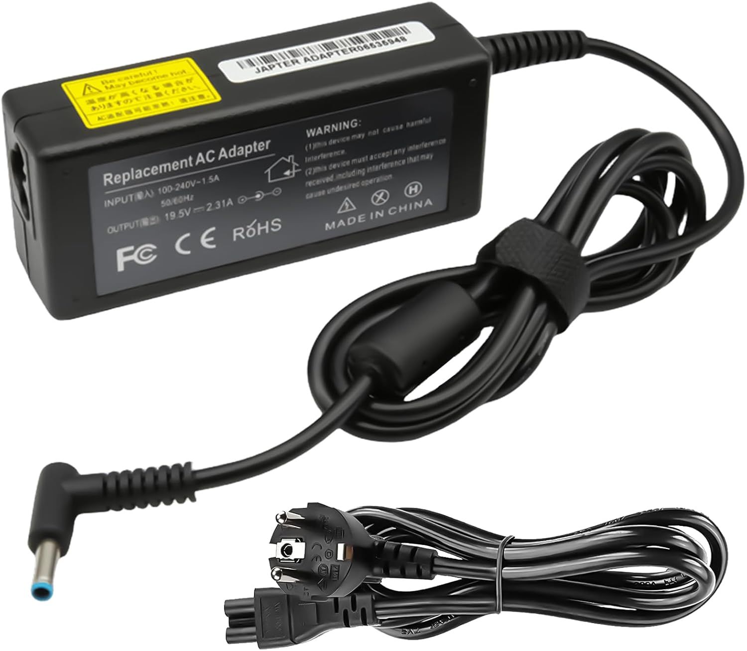 HP 45W Charging Cable - 19.5V 2.31A, 3m Length