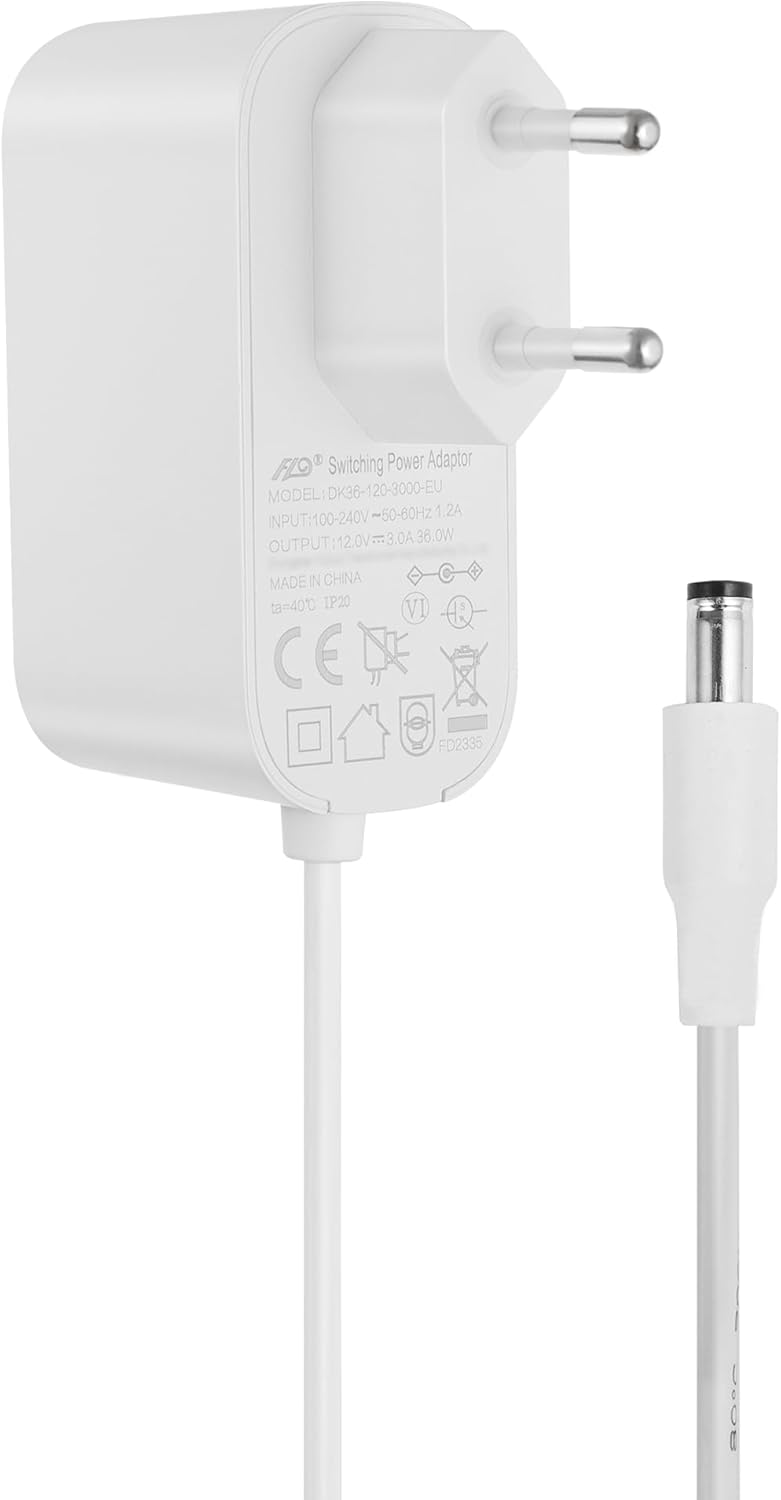 AVM Fritz!Box Compatible 12V3A Power Adapter with 2m Cable, White
